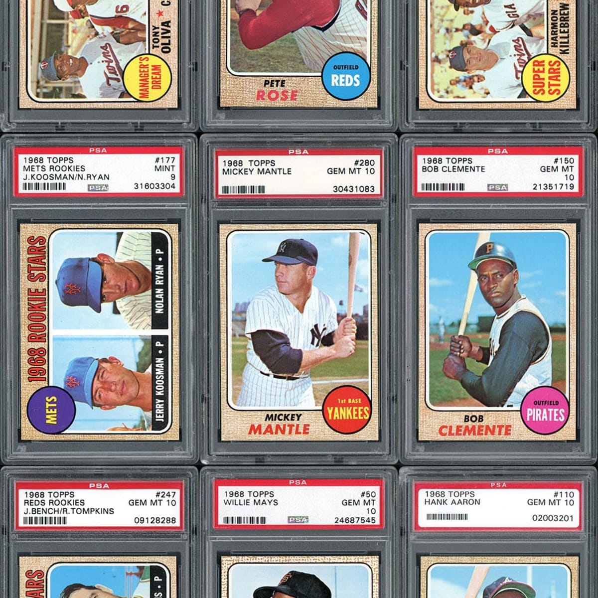 20 Brooks Robinson - 1968 Topps Baseball Cards (Star) Graded PSA 8