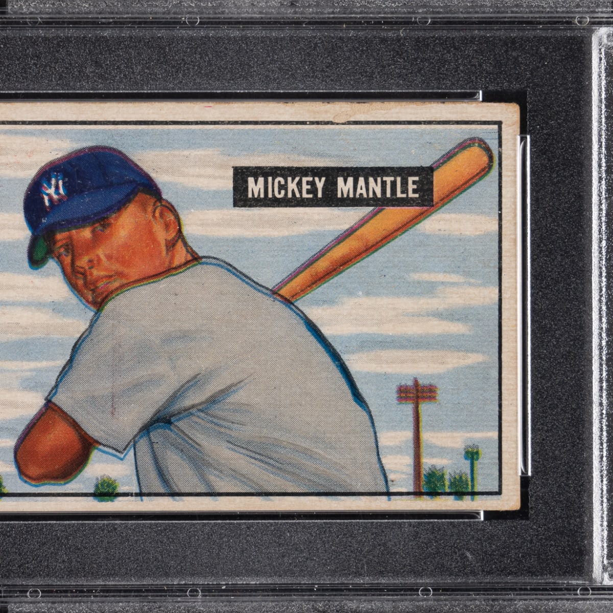 Mickey Mantle Autographed 1951 Bowman Rookie Card #253 PSA VG-EX 4