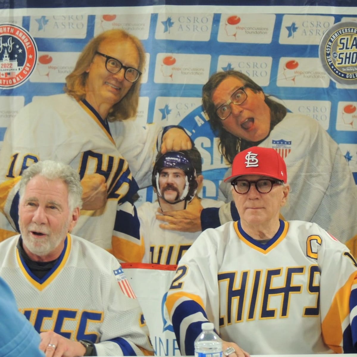 Slap Shot 'Hanson Brothers' Cast Signed & Professionally Framed