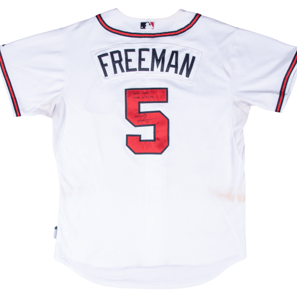 Lot Detail - 2013 Freddie Freeman Game Worn and Signed Atlanta Braves  Postseason Hat (Lojo)