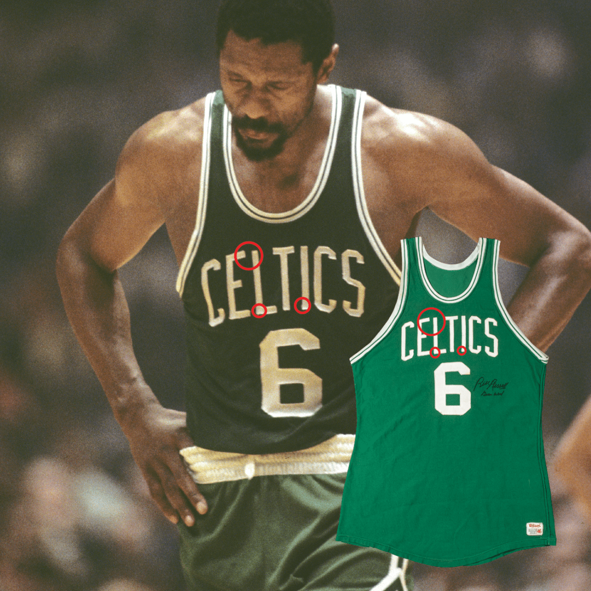 bill russell throwback jersey