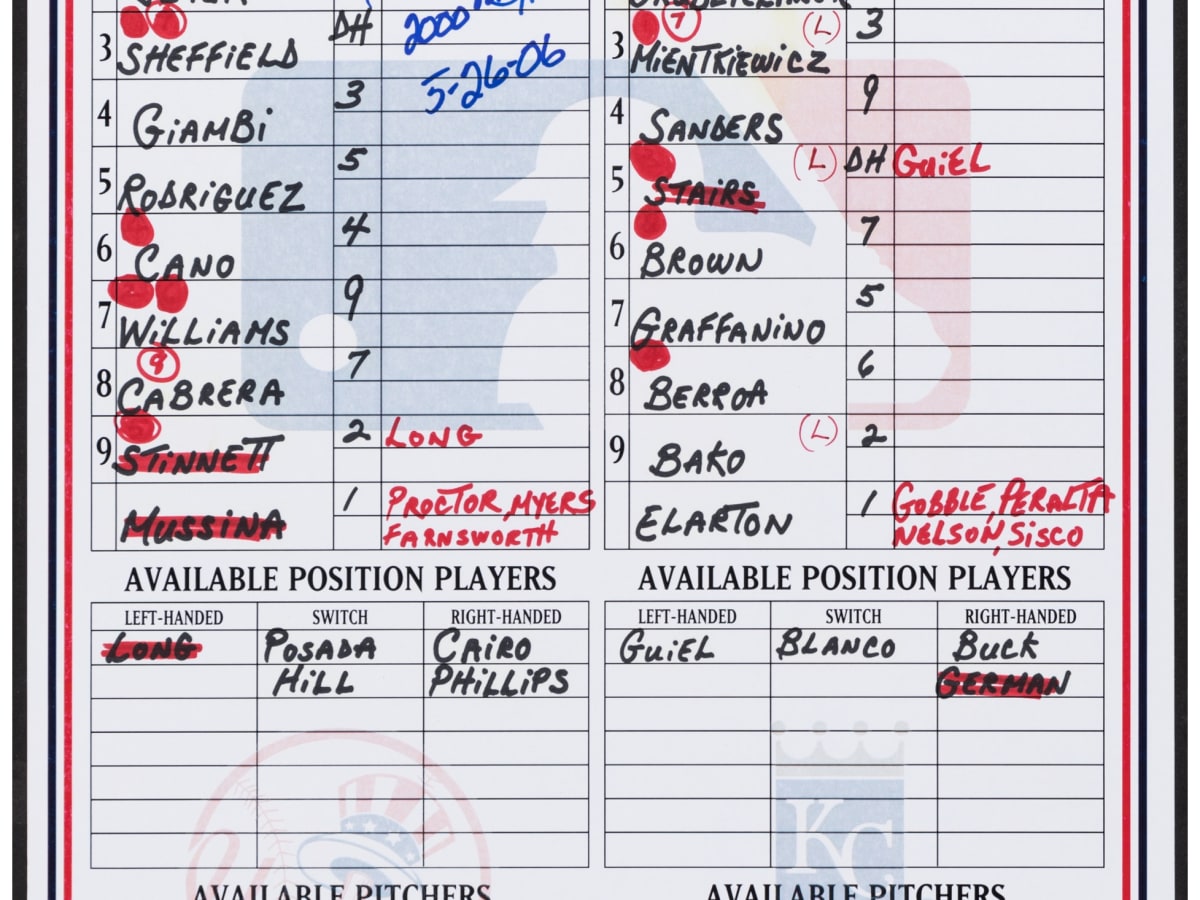 Apollo's greatest all-time baseball lineup card