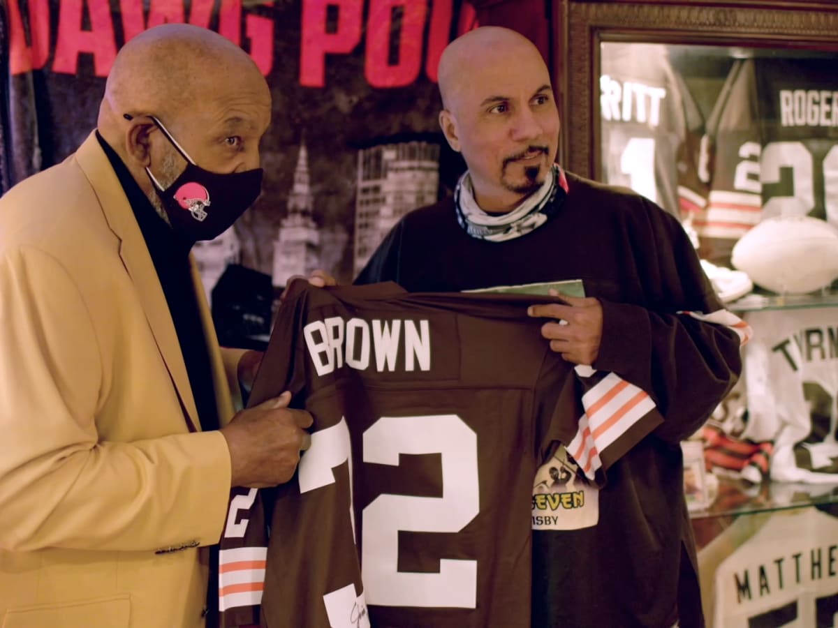 Jersey for the Cleveland Browns worn and signed by Jim Brown