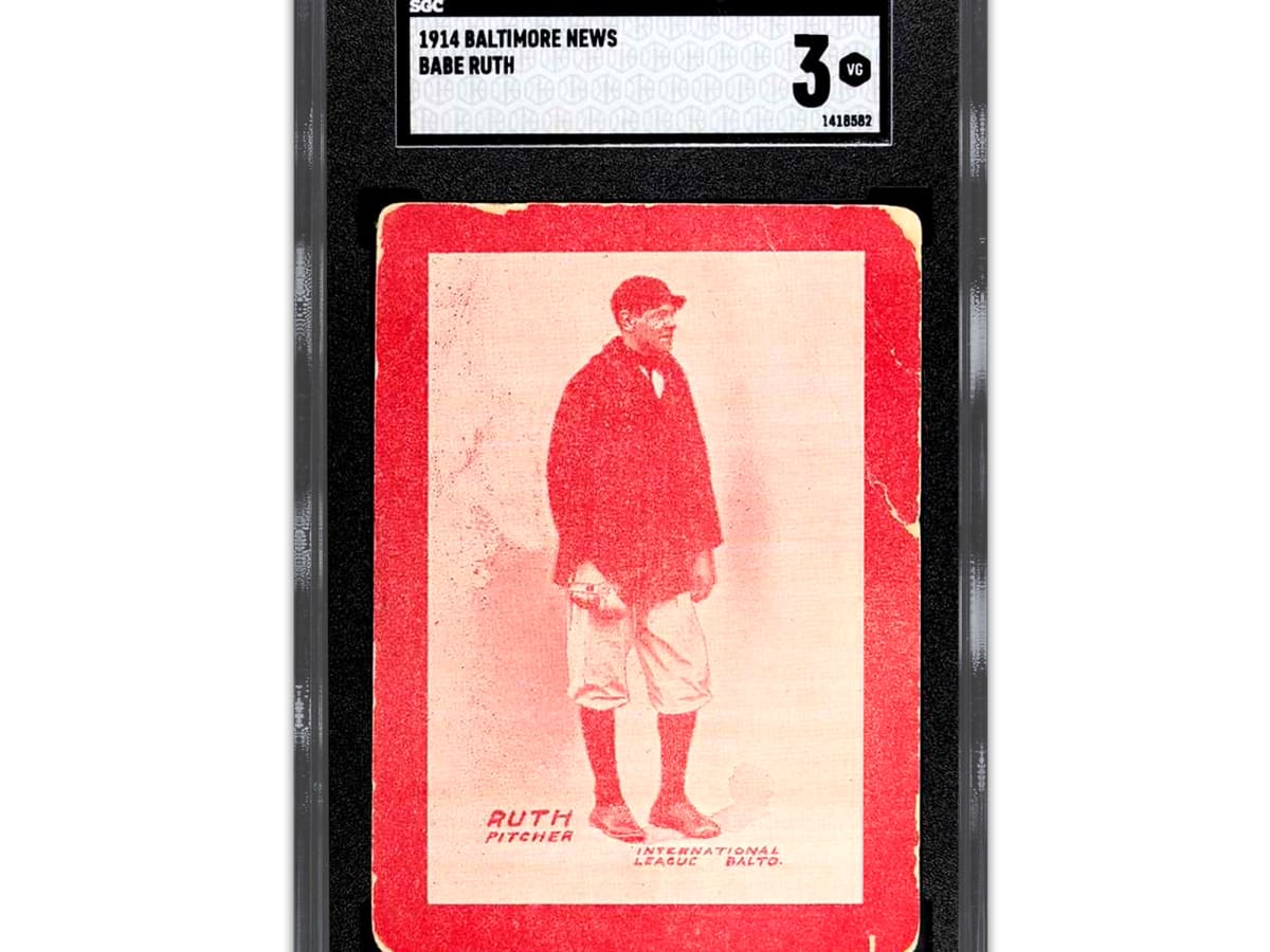 The 1914 Baltimore News Babe Ruth Rookie Card with the Orioles