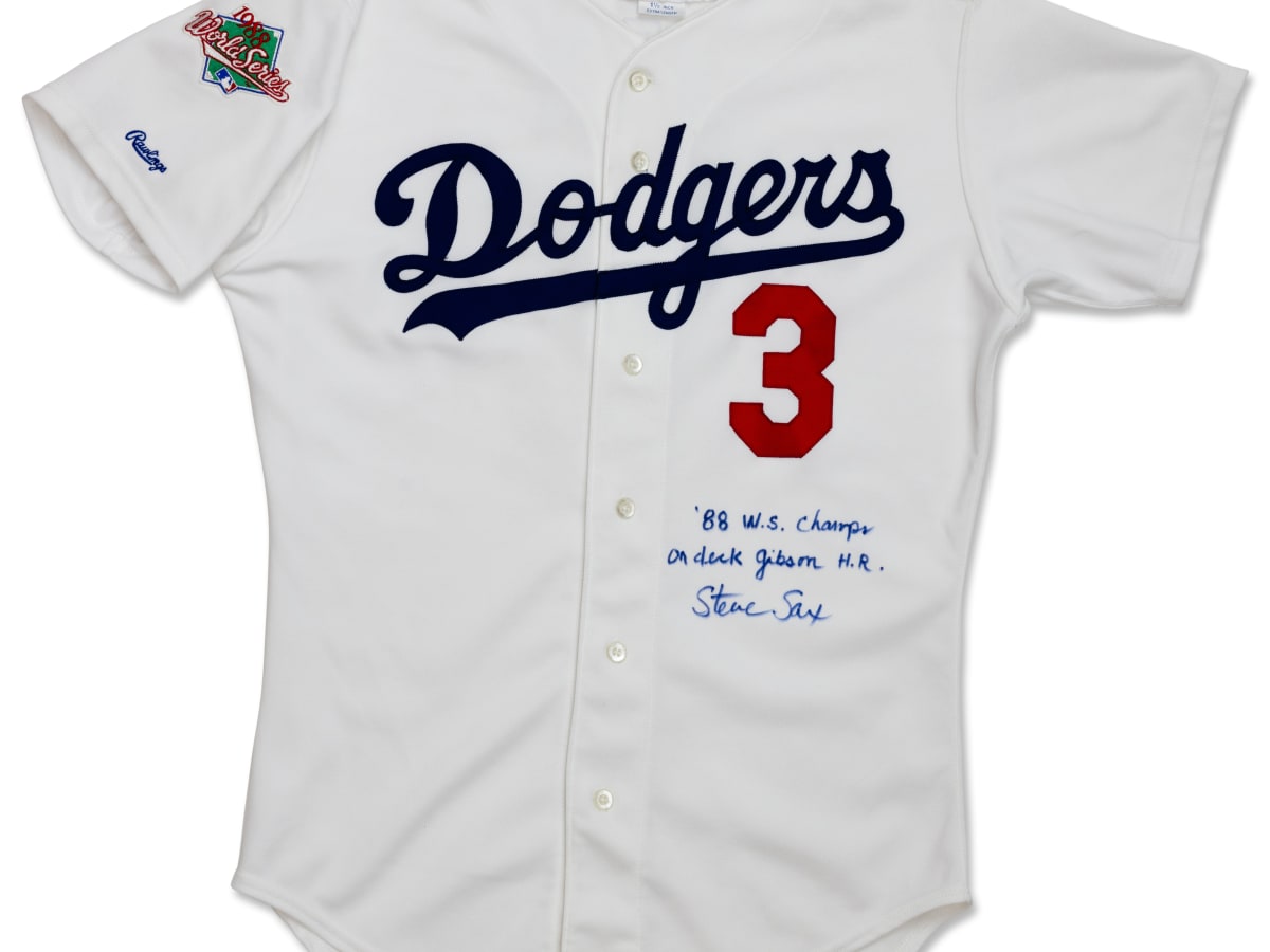 1981 Steve Sax Los Angeles Dodgers Rookie Season Game-Worn Jersey!