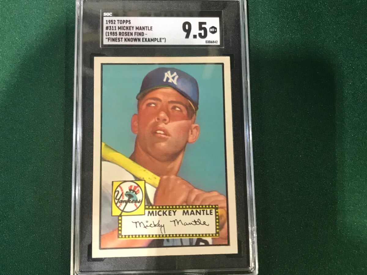 Topps 1952 Mickey Mantle card with 9.5 grade expected to break sports card  record - Sports Collectors Digest