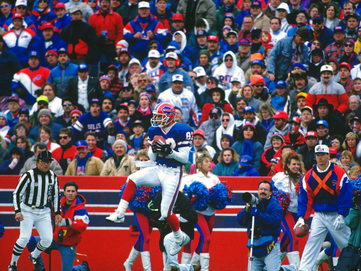 Wide receiver Don Beebe of the Buffalo Bills looks on during a