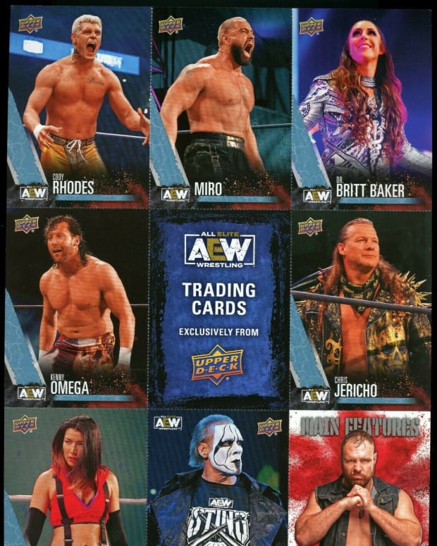 Upper Deck AEW Wrestling cards.
