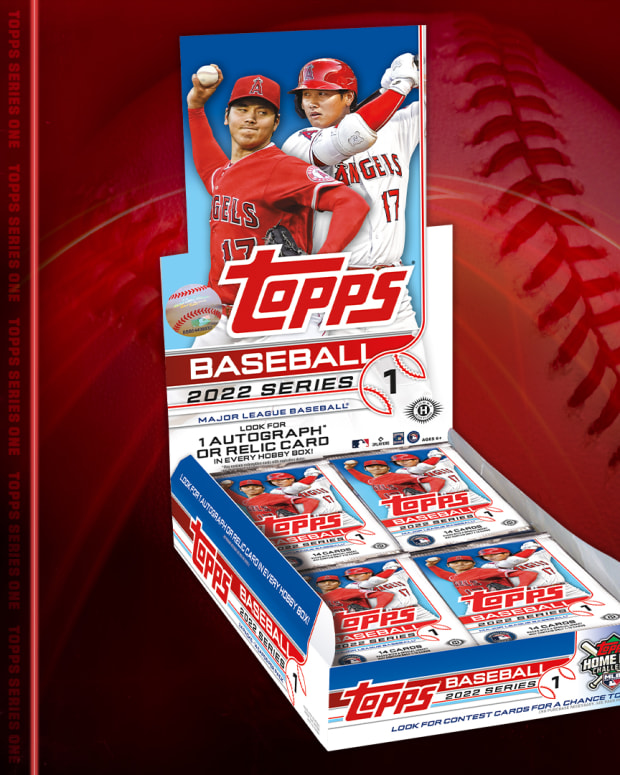 2022 Topps Series 1 Baseball with AL MVP Shohei Ohtani on the cover.