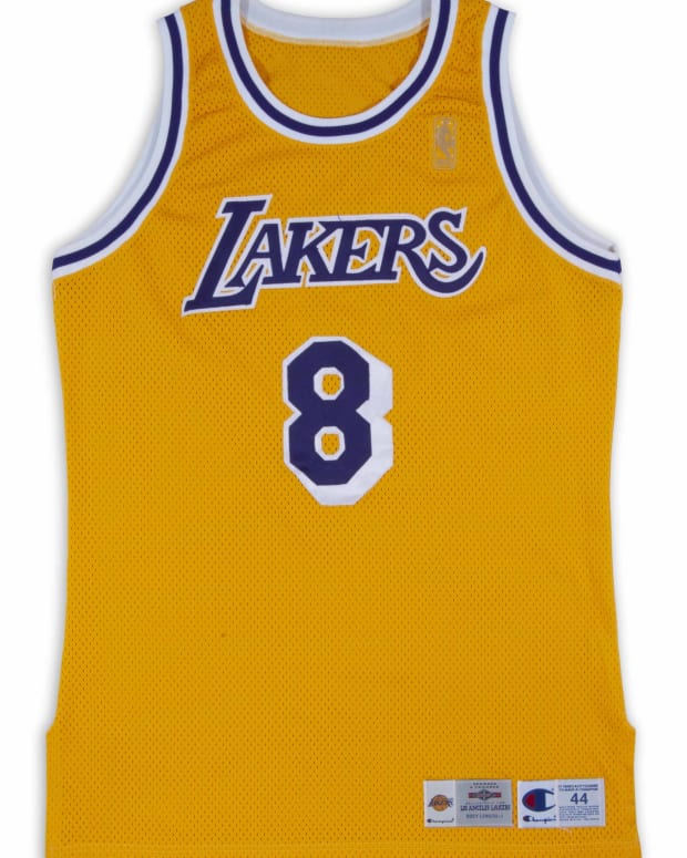 Kobe Bryant rookie jersey photo-matched to the 1996-97 playoffs.