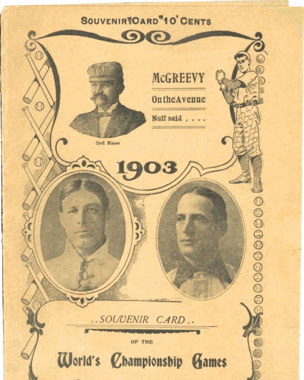 Program from the 1903 World Series between Pittsburgh and Boston.