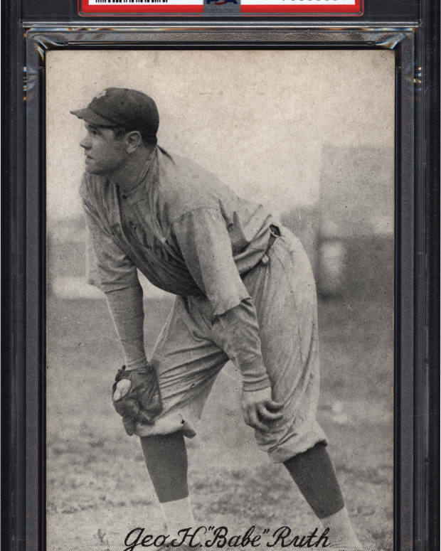 1921 Exhibits Babe Ruth card.