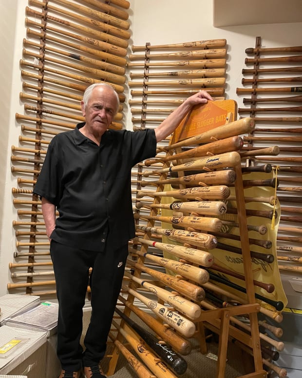 Marshall Fogel owns one of the largest bats collections in the hobby.