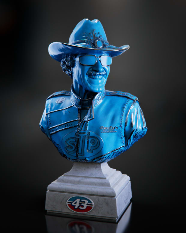The King Petty Blue Bust as part of the Track Titans: Richard Petty Collection.
