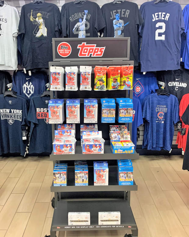 Lids is now selling Topps trading cards in its retail stores.