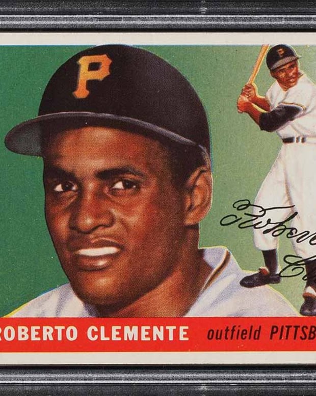 A 1955 Topps Roberto Clemente rookie card sold for more than $1 million at PWCC Marketplace.