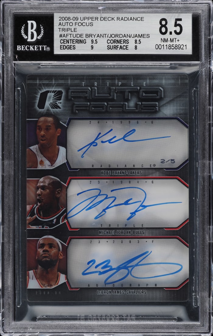 Jordan Lebron Kobe Card Sets Record In Pwcc Auction Sports