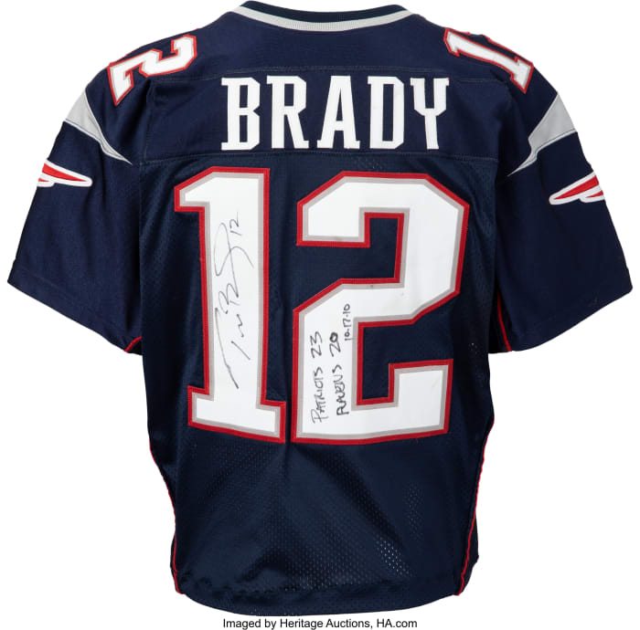 Autographed Tom Brady Jerseys Attract Six Figure Bids After Retirement Announcement Sports 9071