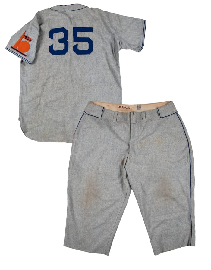Rare Babe Ruth Brooklyn Dodgers Uniform Highlights Goldin Memorabilia Auction Sports 6639