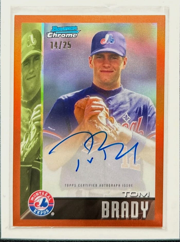 Bowman Tom Brady baseball cards selling for big dollars on eBay ...