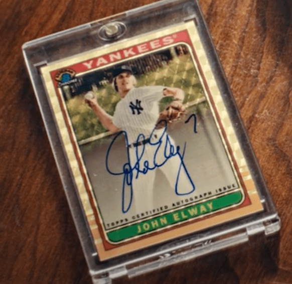 Topps debuts 2024 Bowman Draft John Elway baseball card with clever ad