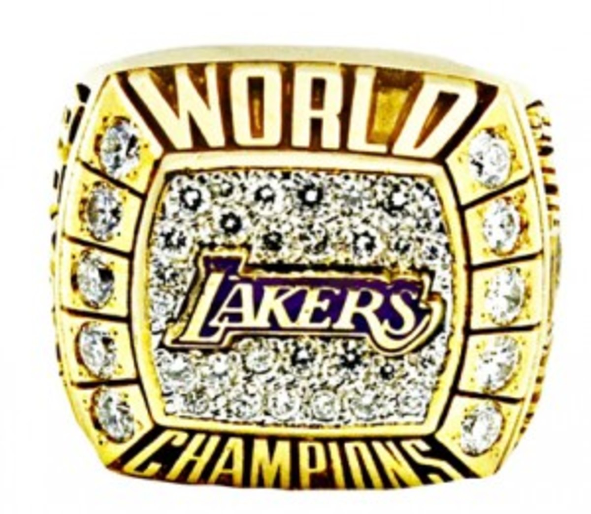 Kobe Bryant 2000 Lakers NBA Championship Ring 14K-40 Diamonds (Laker Issued Player Ring Gifted by Kobe to Joe Bryant - size 11 ½ - same as Kobe's) - $174,184