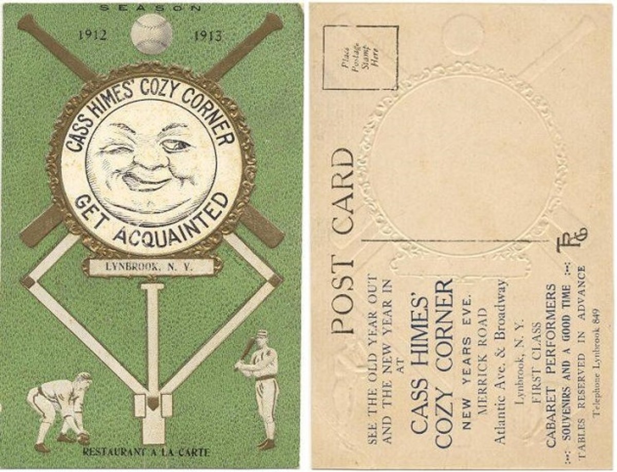  TRC baseball series format postcards were transposed into commercial invitations postcards – this postcard was overprinted more than three years after the end of run the baseball series.