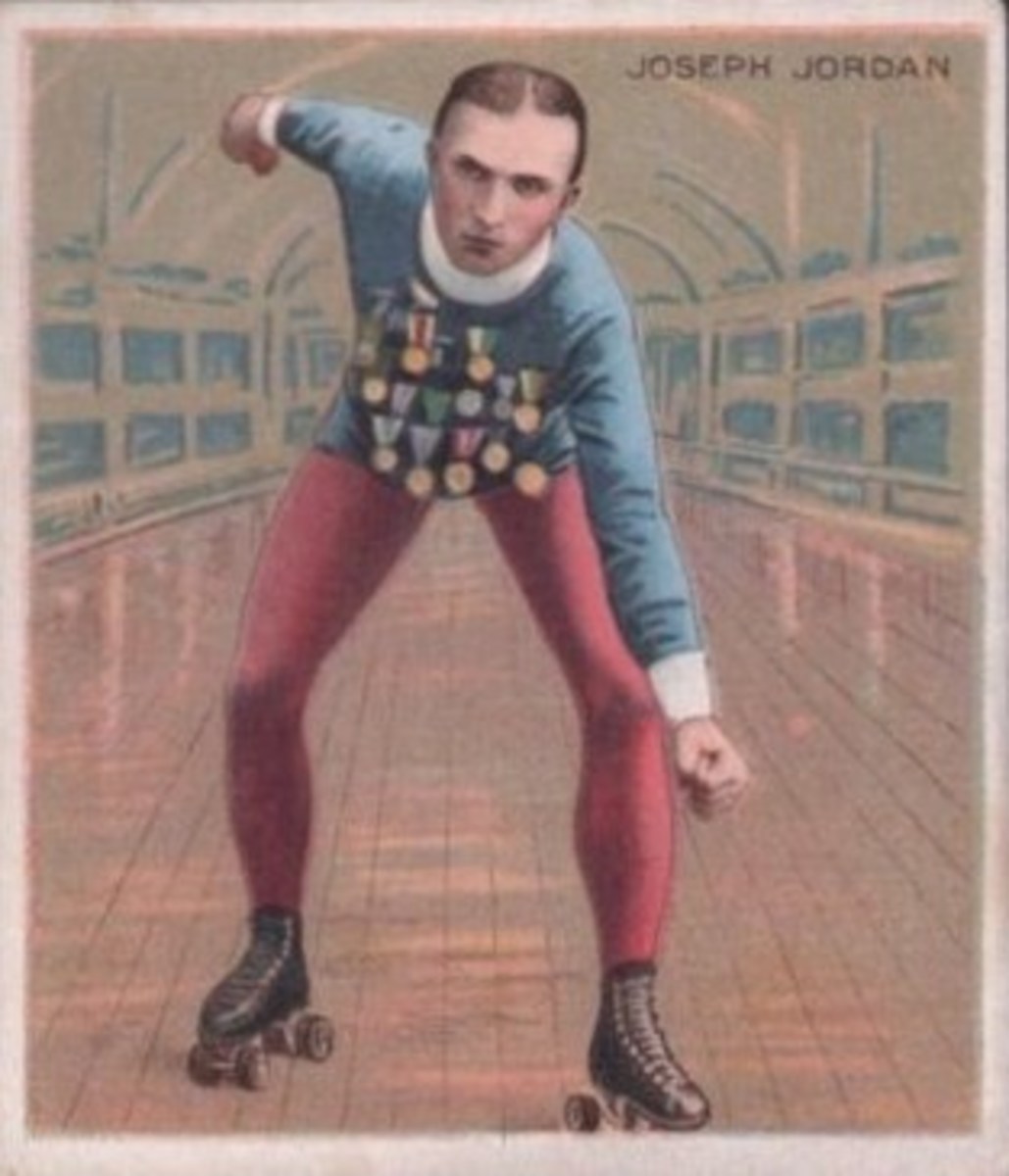 Roller skater Joseph Jordan apparently liked to wear his medals when he went out for a roll.