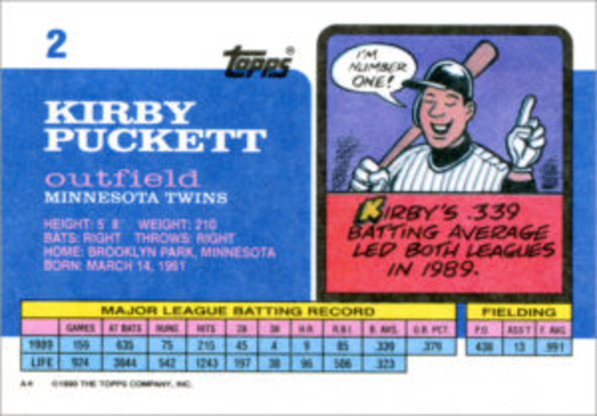  A one-panel comic was used on the back of the 1990 Topps Big Baseball cards instead of a two or three-panel strip like in prior years.