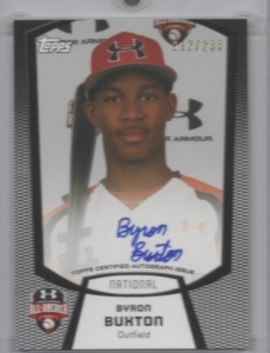 BYRON BUXTON 2015 PANINI JUMBO ROOKIE USED WORN JERSEY RC #BB