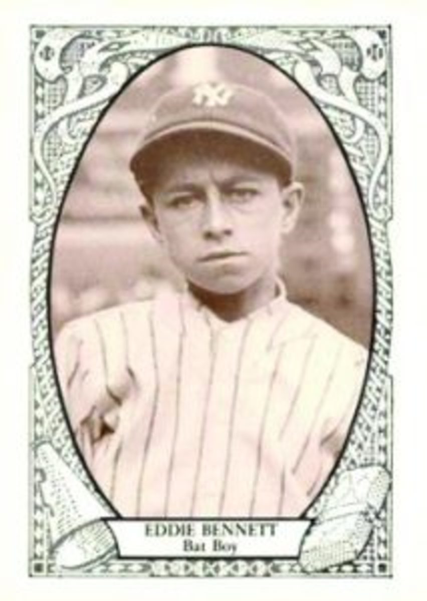 Eddie Bennett was featured on a baseball card in the 1979 TCMA, 32-card baseball set produced to commemorate the 1927 New York Yankees team.