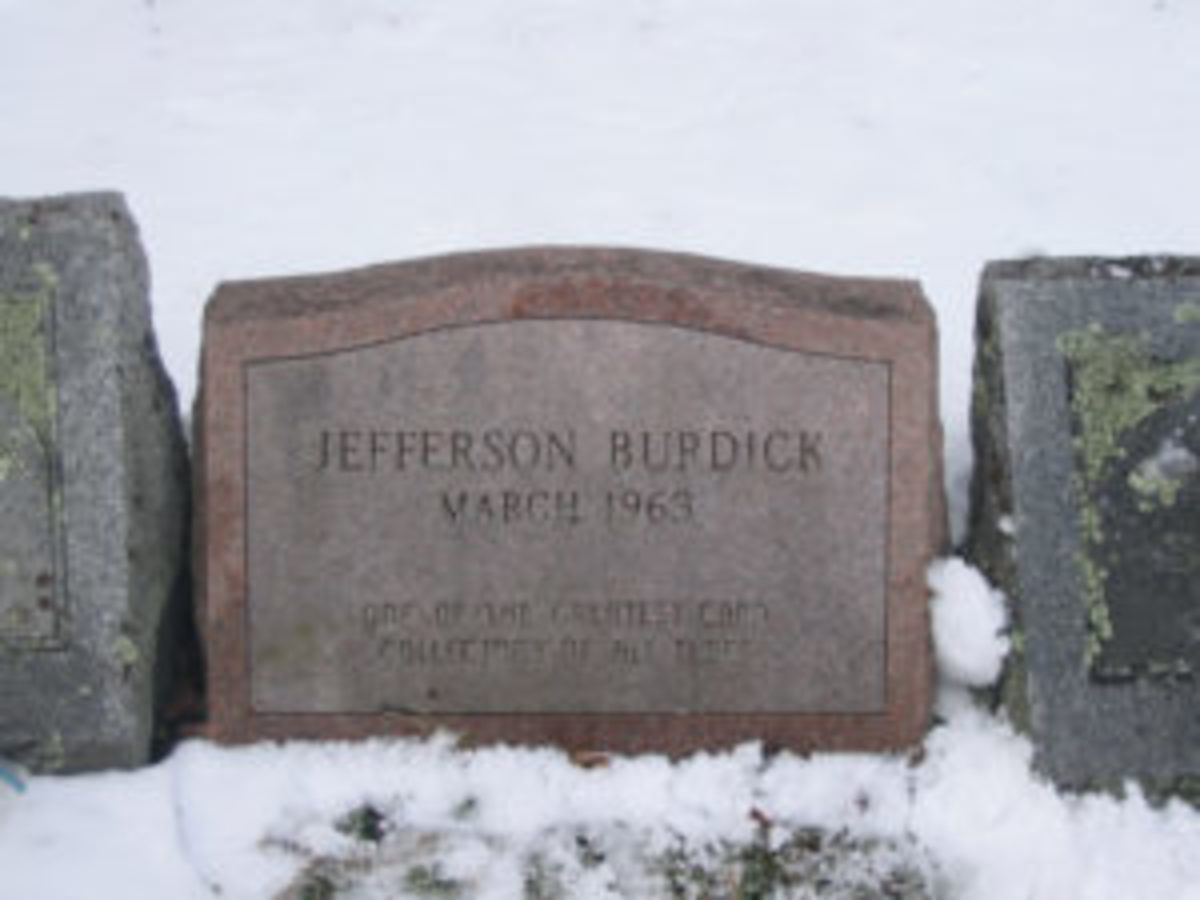  Jefferson Burdick’s headstone at Hillside Cemetery, Central Square, New York