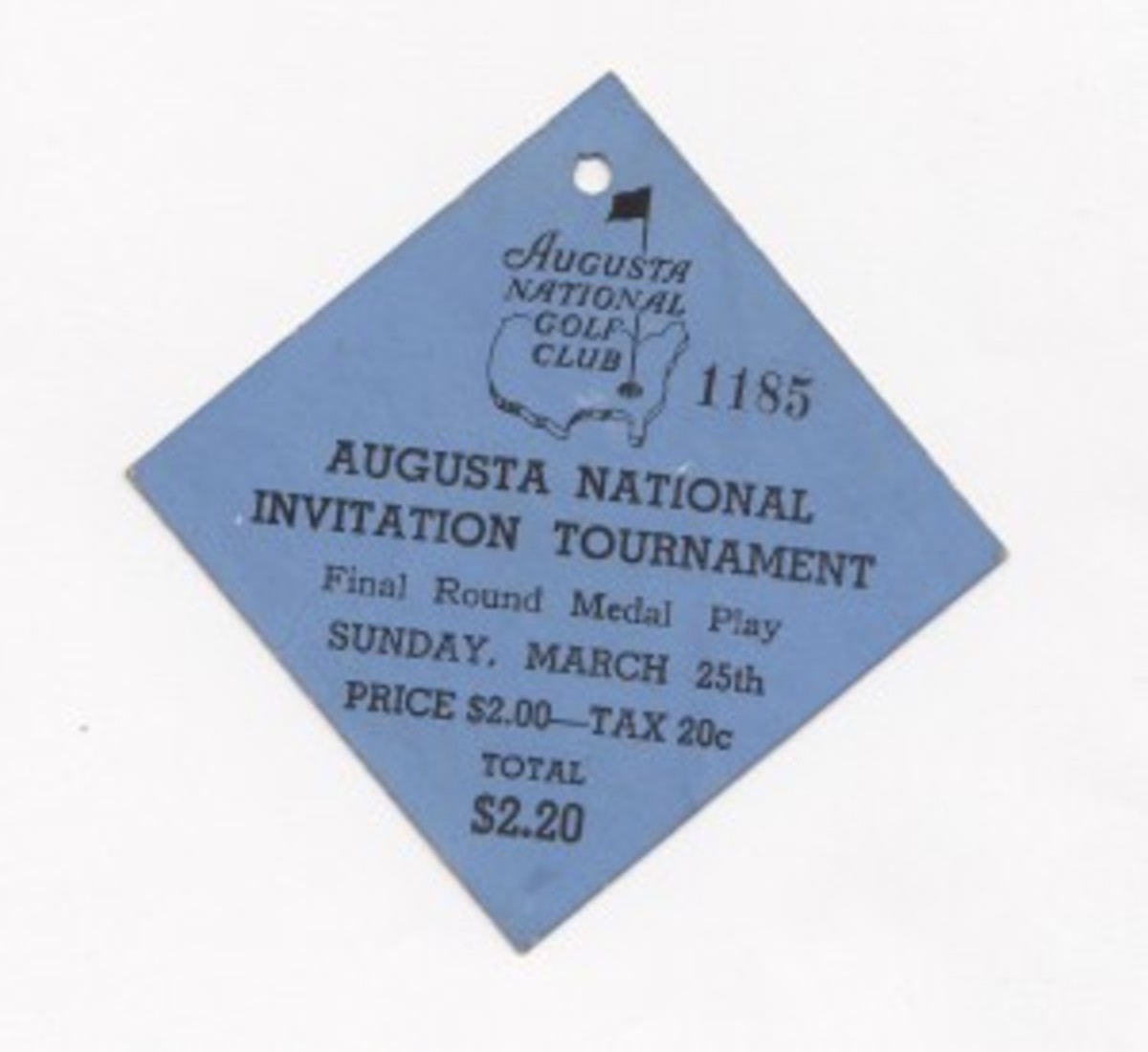 To the uninitiated, this badge is underwhelming. But considering it is one of five known badges from the 1934 Masters, it is expected to bring $40,000-$50,000.