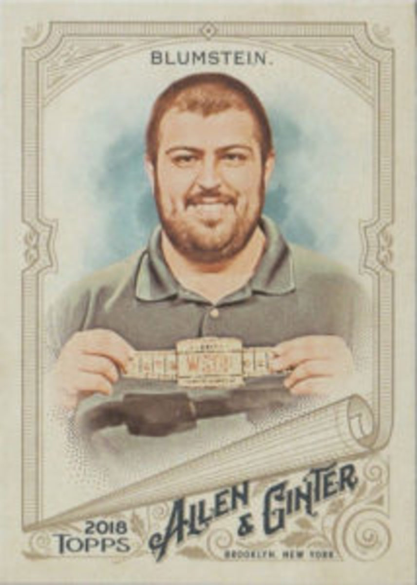  After winning the 2017 World Series of Poker Main Event Scott Blumstein got his own baseball card in the 2018 Topps Allen & Ginter Baseball set.