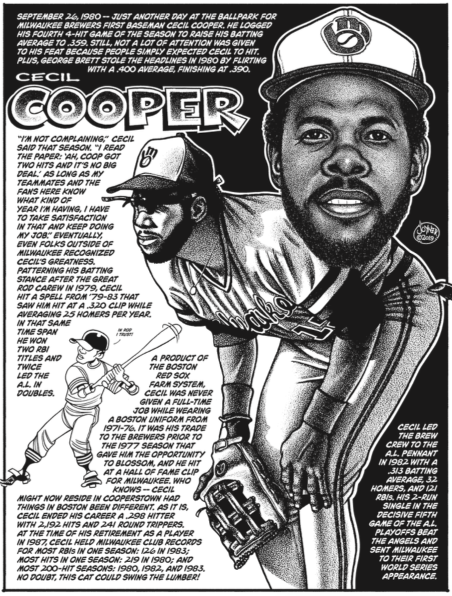 CECIL COOPER Baseball Cards 4 Lot 