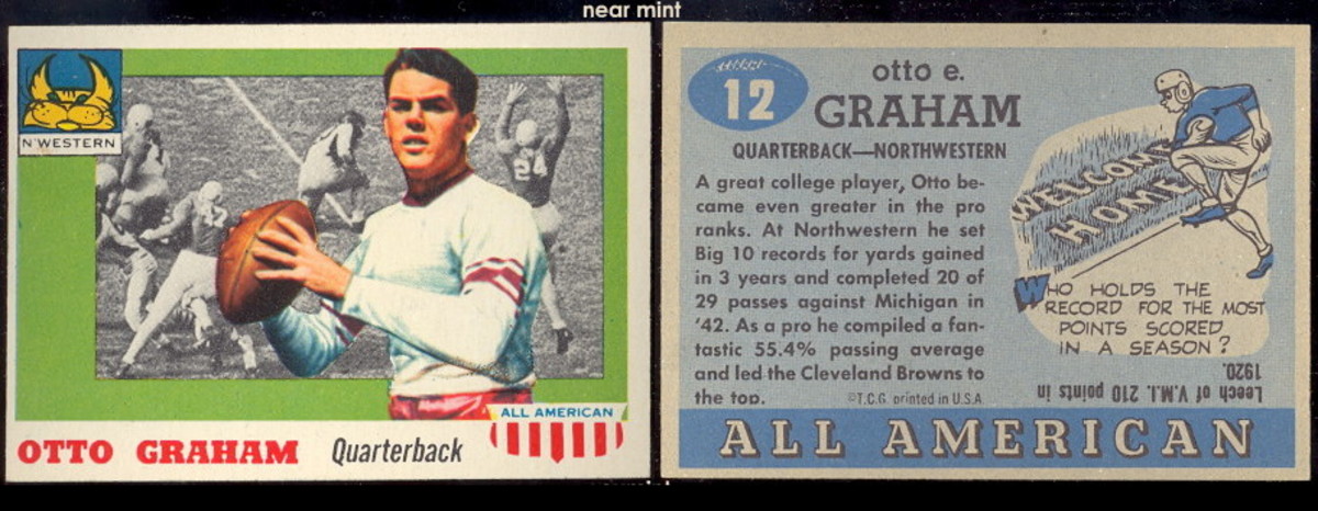 1955 Topps All-American Football Card #12: Otto Graham