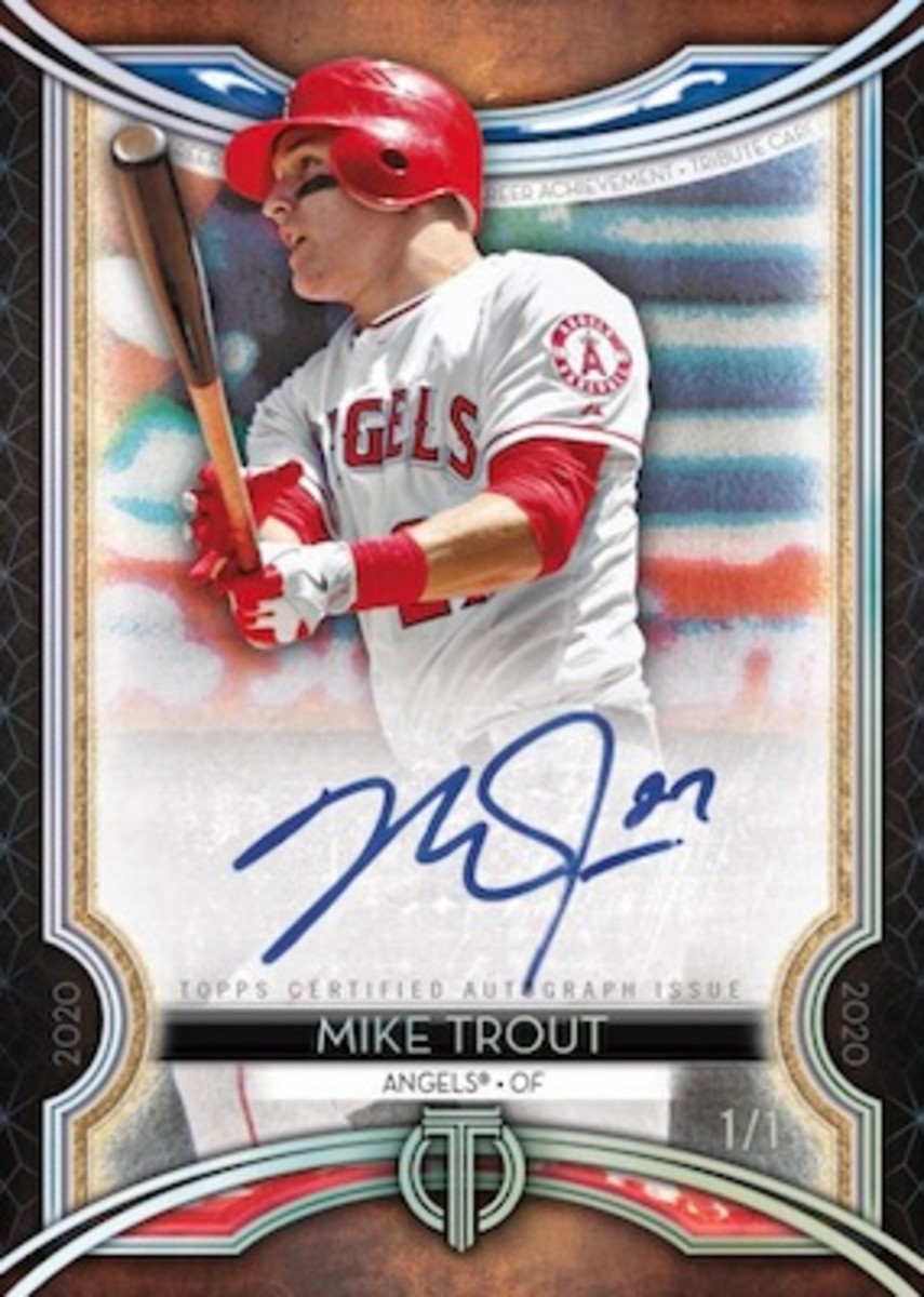 2020 Mike Trout City Connect Game Used Locker Tag MLB Holo Inscribed  Signed