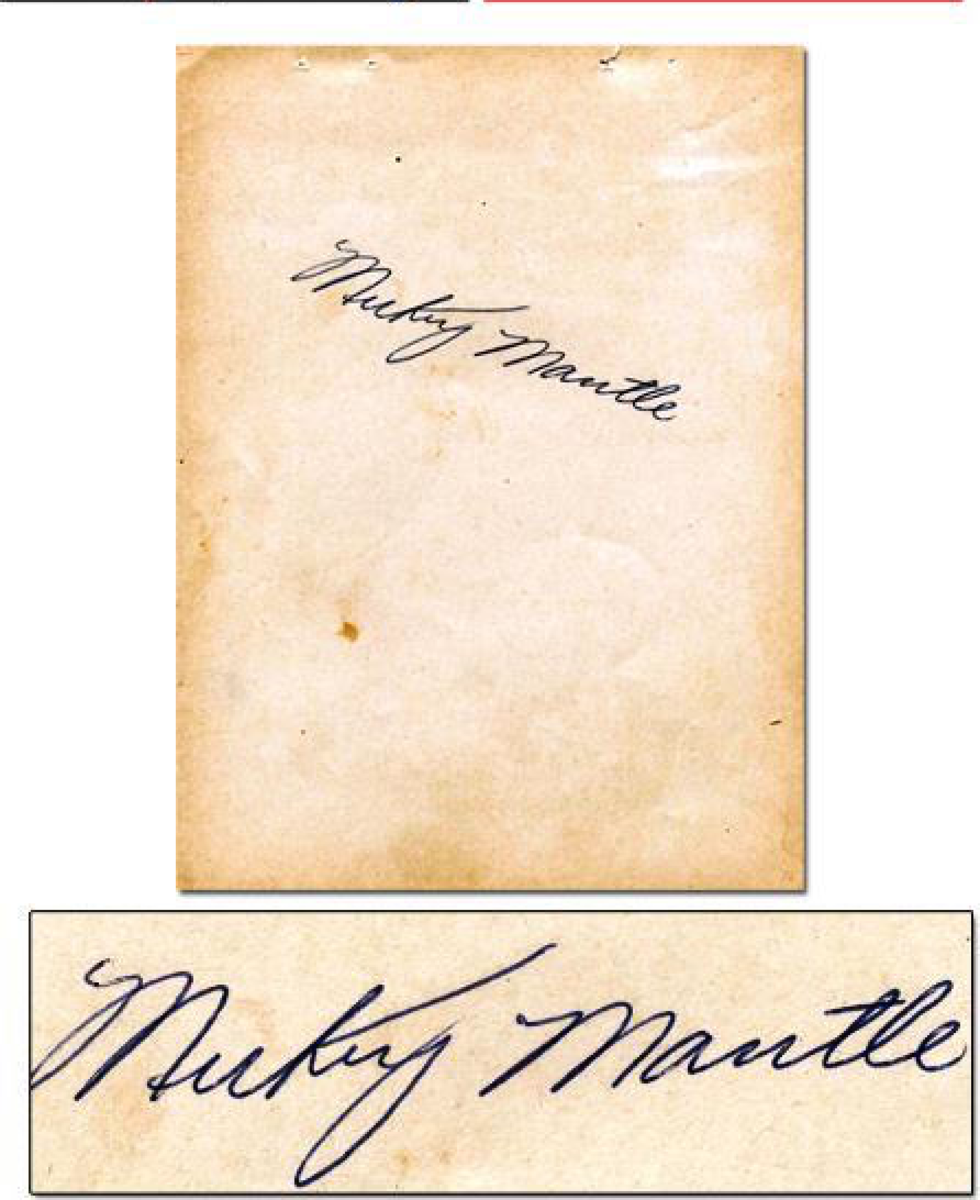 Why Mickey Mantle's autograph changed so drastically - Sports