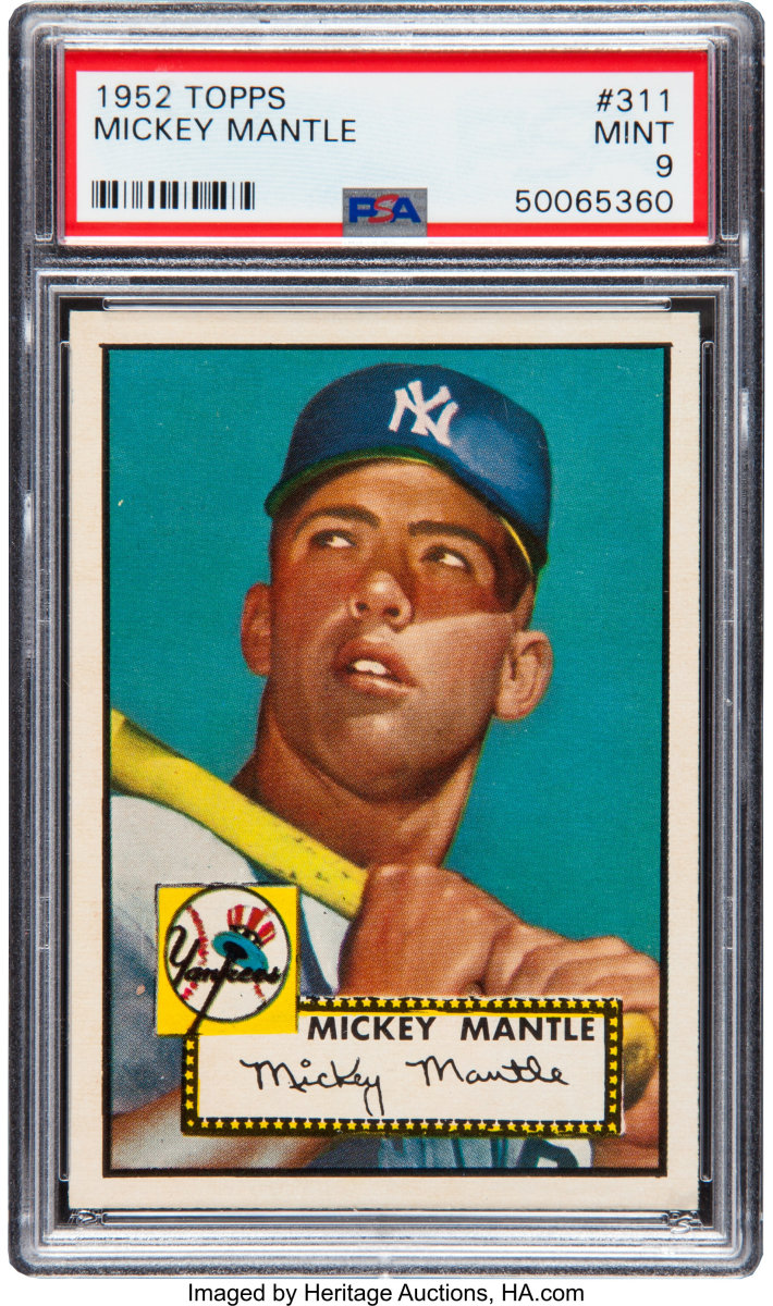 3 Mantle topps 1952