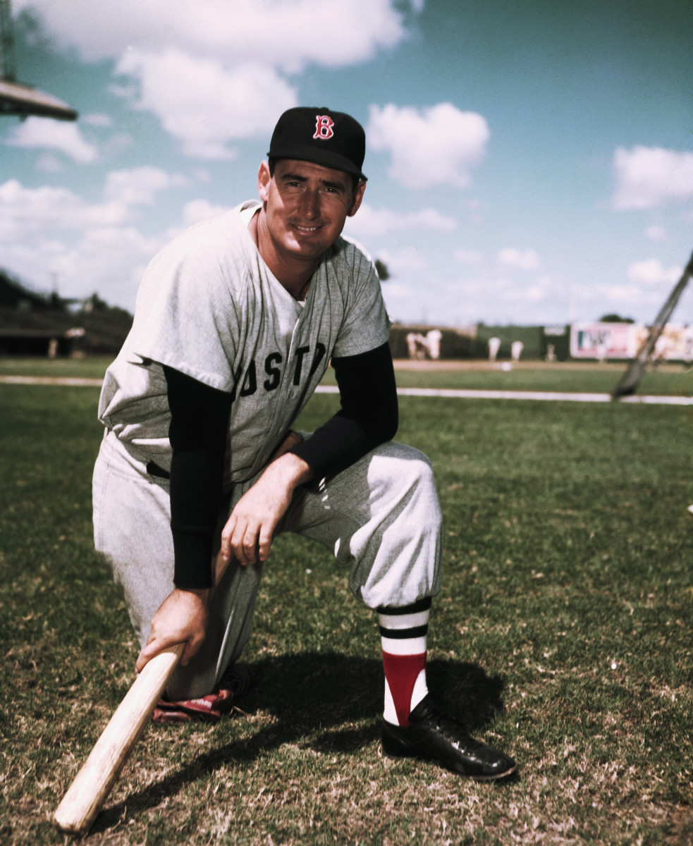 Ted Williams of the Boston Red Sox in 1956. Photo: Bettmann/Getty Images
