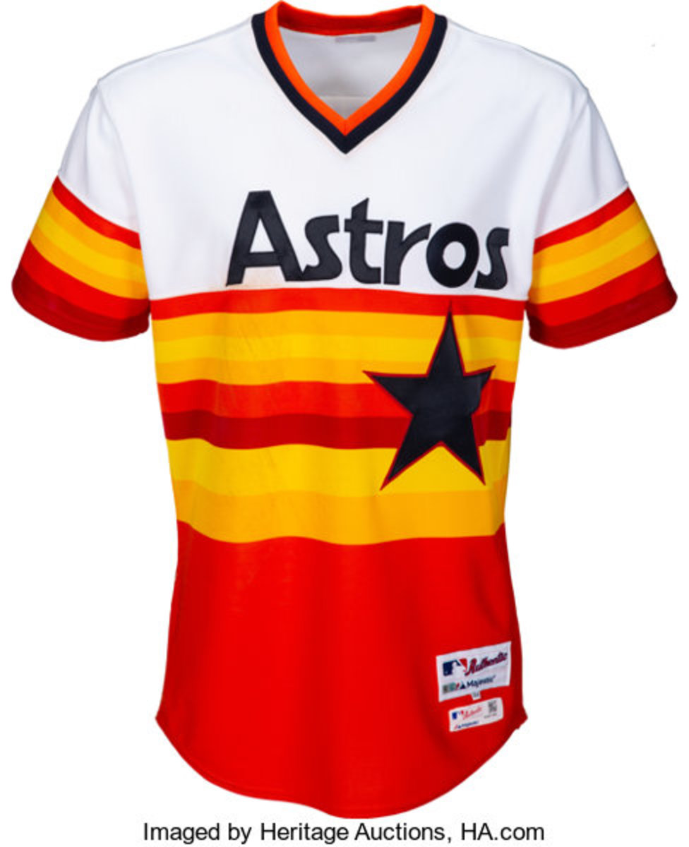 Jose Altuve uniform sold for $3,360 in October 2018. Photo: Heritage Auctions