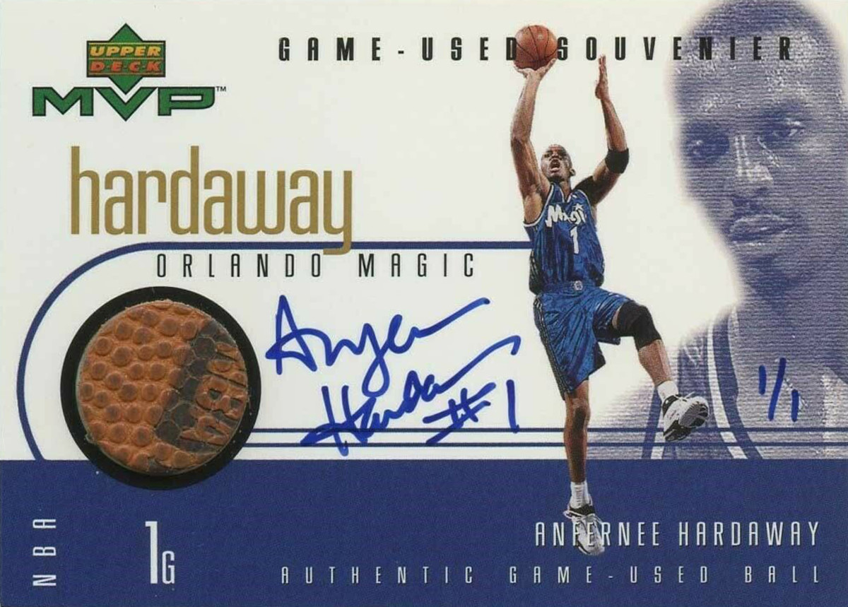 Orlando Magic Anfernee Penny Hardaway Autographed Gold Authentic