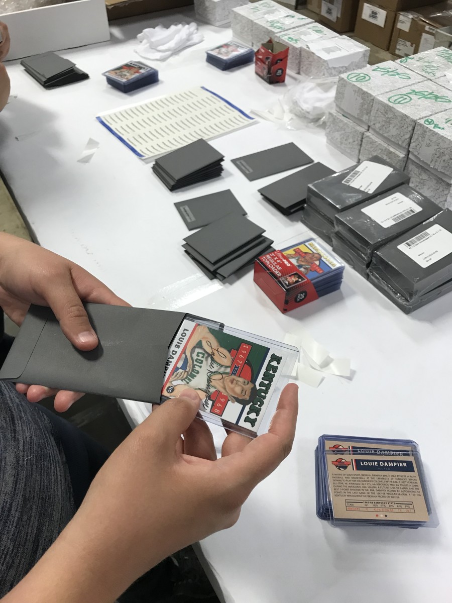 Garlich Printing of St. Louis was hired to print and package the cards. Garlich employees randomly insert first-year player autograph cards into separate envelopes that are included within the sets.