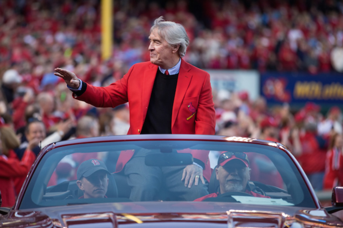 Simmons was among those honored before the St. Louis Cardinals’ 2018 home opener. Photo: Jimmy Simmons/Icon Sportswire via Getty Images