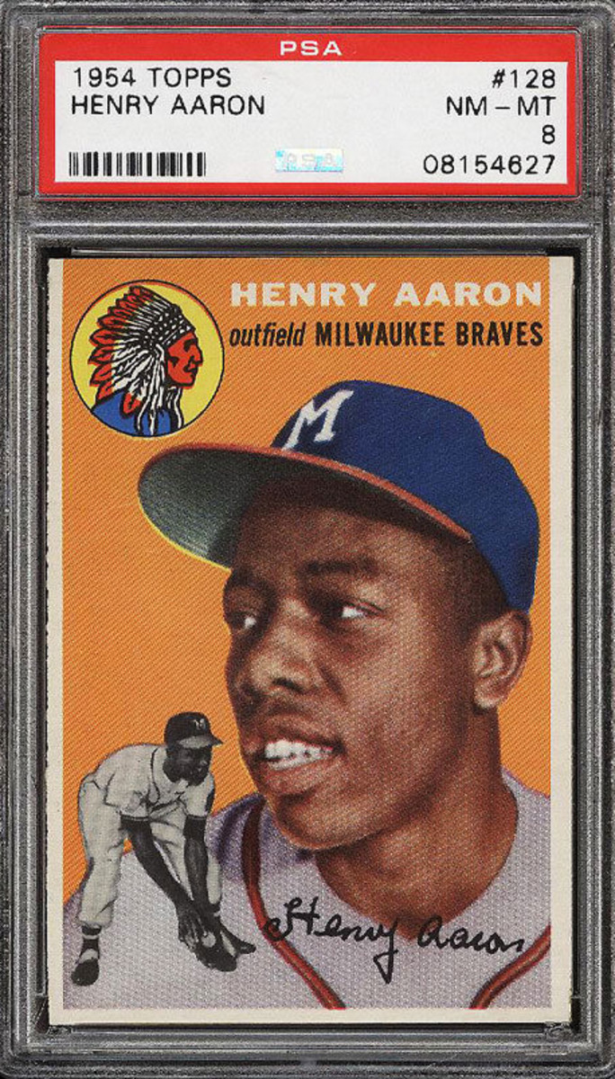 1954 Topps Hank Aaron rookie card.