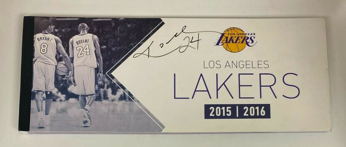 2015-16 Kobe Bryant ticket booklet.