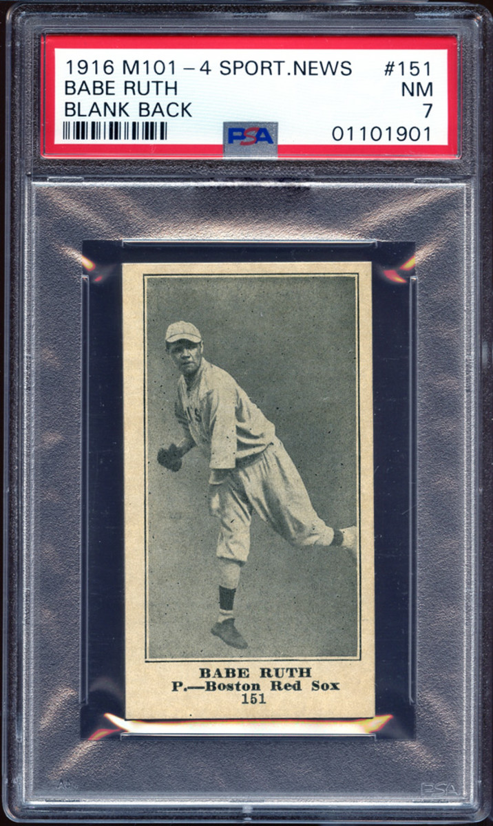 1916 Sporting News Babe Ruth card at Mile High Card Company