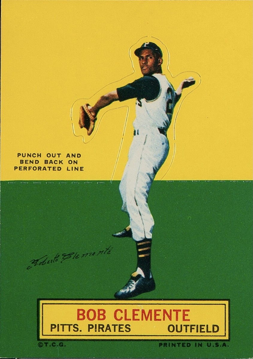 1964 Topps Stand-Up featuring Roberto Clemente.
