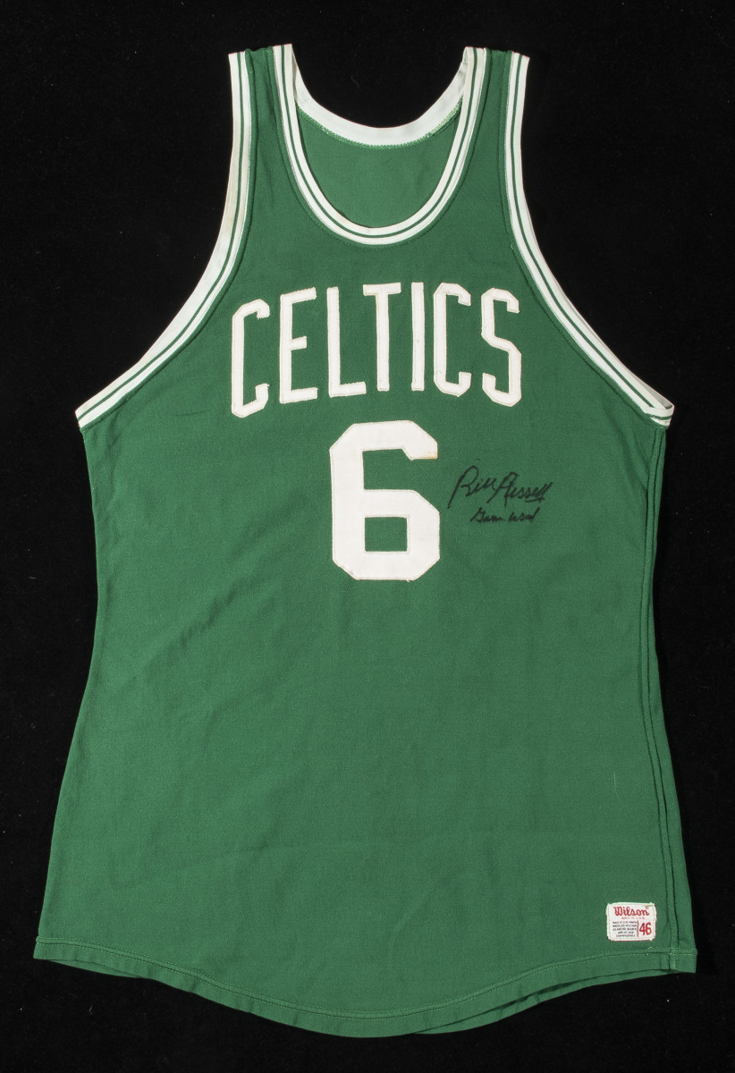 Bill Russell jersey from the Bill Russell Collection.