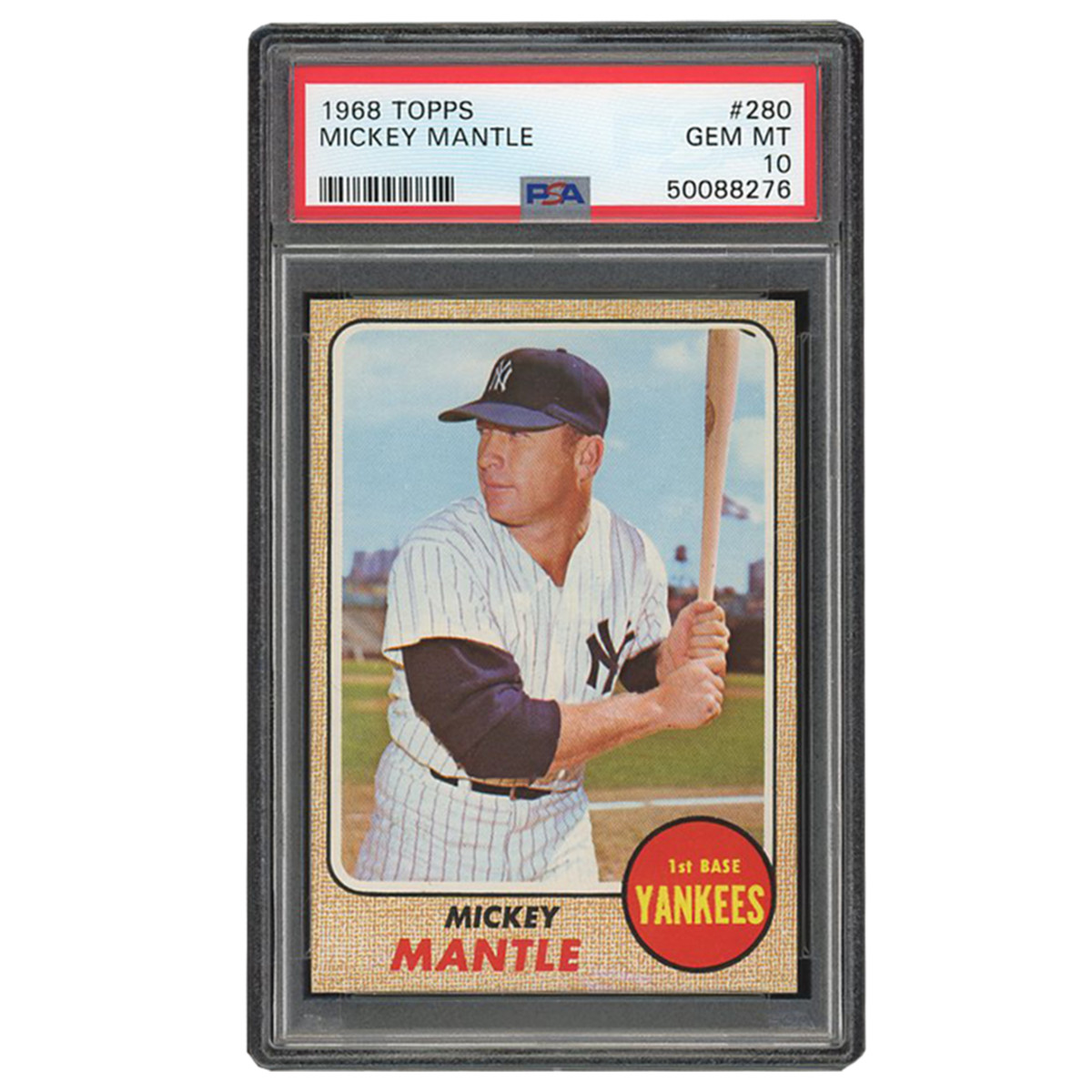 1968 Topps Mickey Mantle card.